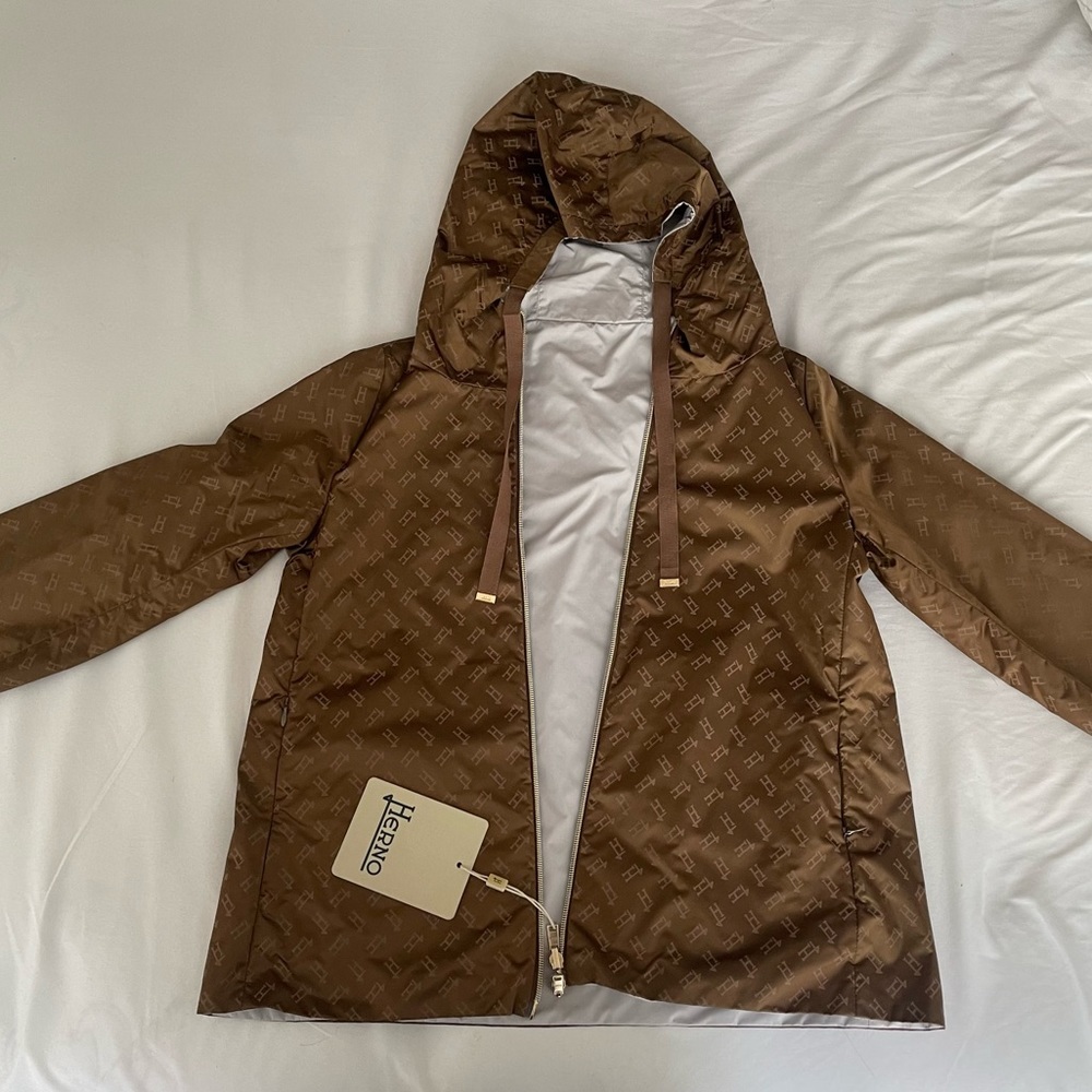 Herno Monogram Motif Reversible Hooded Jacket - Picture 7 of 13
